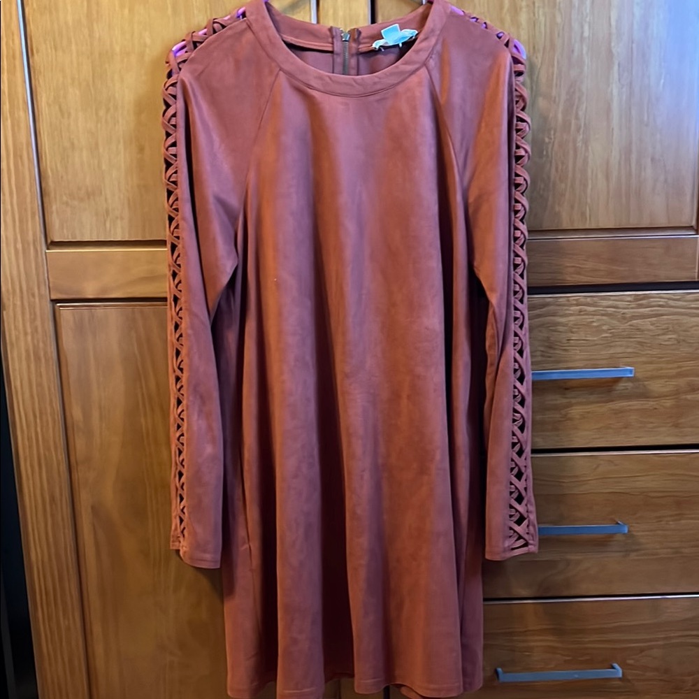 Chico's Rust Long Sleeve Dress